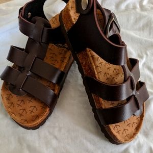 Little Boy's Brown Birkenstock Style Sandal